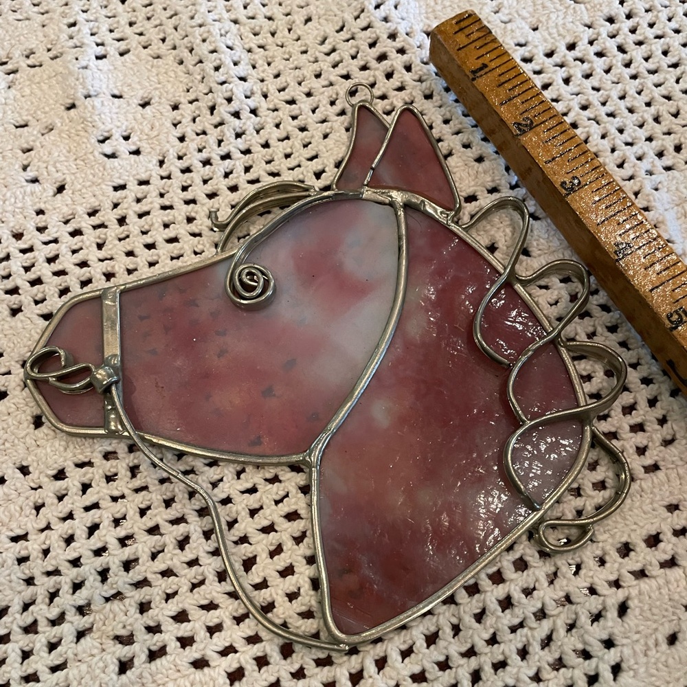 Gorgeous horse cut glass suncatcher